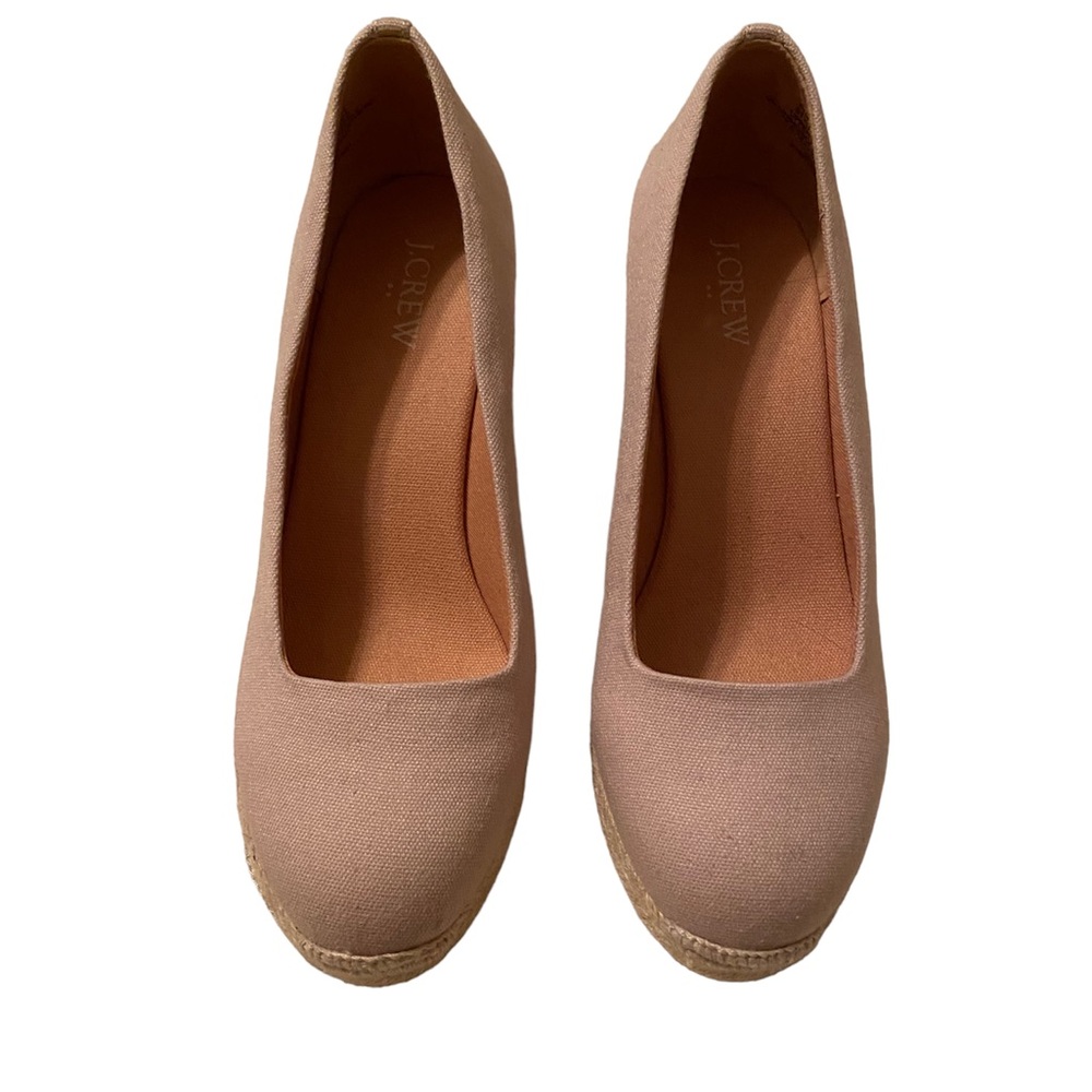 New J Crew without box canvas espadrille wedges-Women's size 8